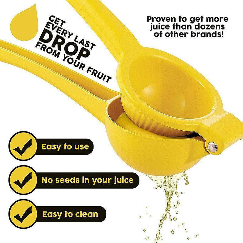 Premium Quality Metal Lemon Squeezer Handheld Juicer Presser Citrus Juice Lime - Red 5