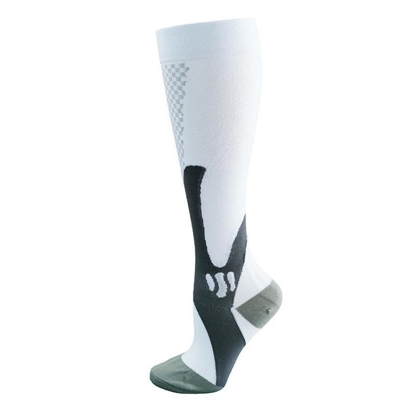 Copper Compression Socks for Running Travel Sports Anti Fatigue Support XXL Unisex - White 7