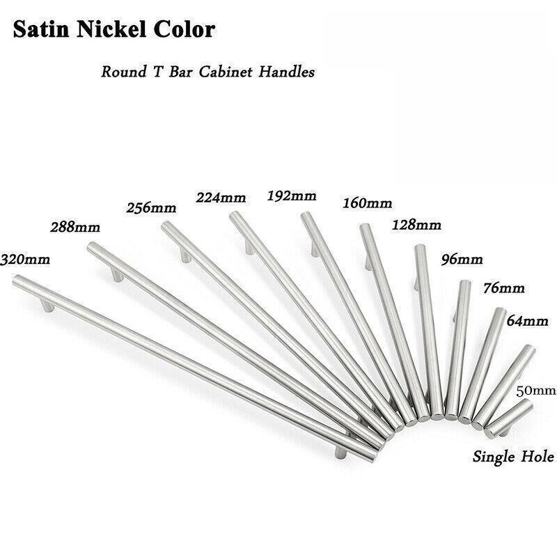 1pcs Black Kitchen Cabinet Door Handles Matte Black Stainless Steel Door Drawer Pull T Bar - 200mm/128mm 3