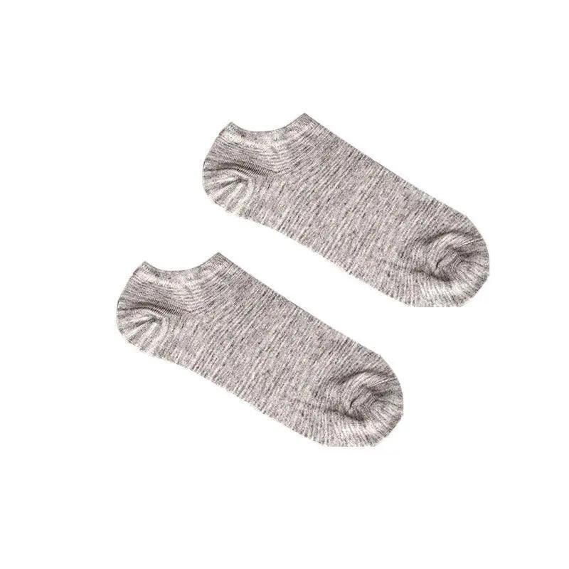 5X Pairs Low Cut Socks Cotton Soft Breathable Non-Slip Casual Ankle - White (5 Pairs)