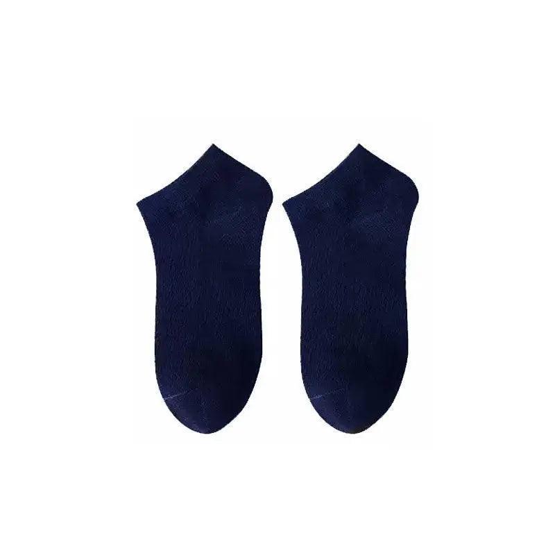 5X Pairs Low Cut Socks Cotton Soft Breathable Non-Slip Casual Ankle - Dark Grey (5 Pairs) 10