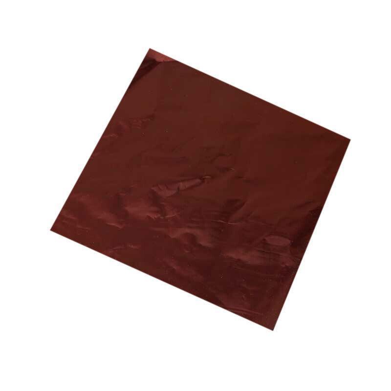 100PCS Tin Foil Aluminium Wrapping Square Chocolate Wrappers 10CM - Red/Gloss 13