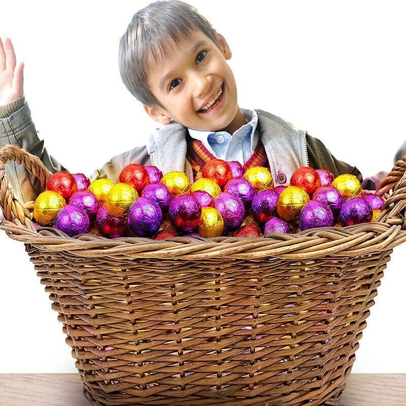 100PCS Tin Foil Aluminium Wrapping Square Chocolate Wrappers 10CM - Green/Gloss 4