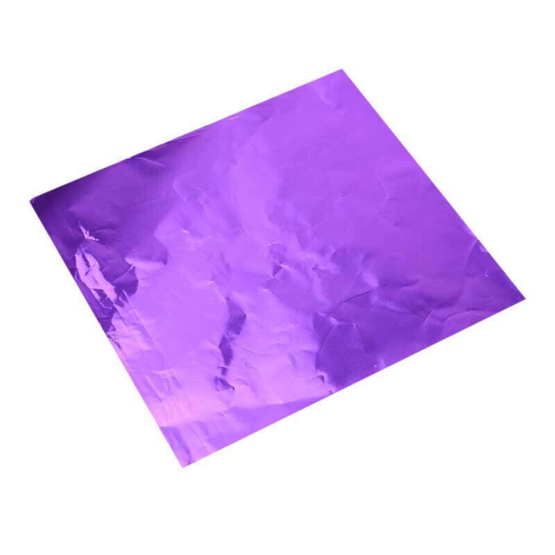 100PCS Tin Foil Aluminium Wrapping Square Chocolate Wrappers 10CM - Green/Gloss 12