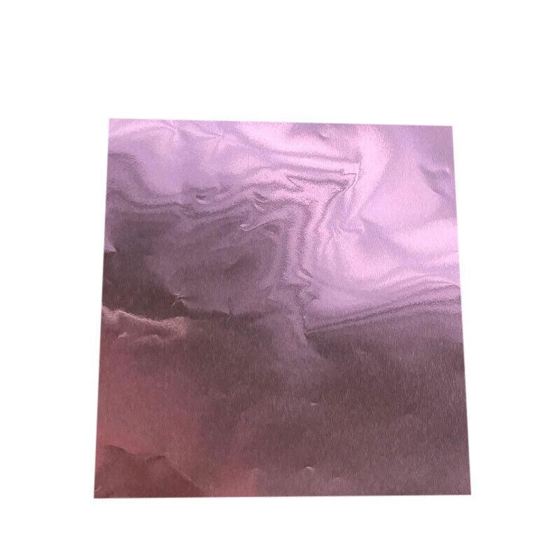 100Pcs Aluminium Foil Chocolate Wrappers 20cm Squares - Purple/Gloss 11