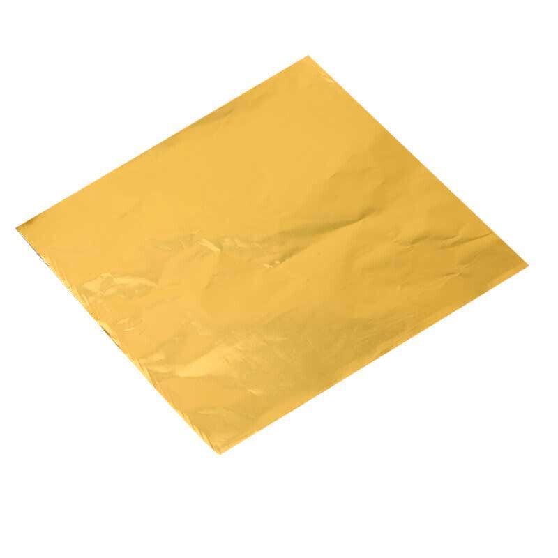 100PCS Tin Foil Aluminium Wrapping Square Chocolate Wrappers 10CM - Pink/Embossed 6