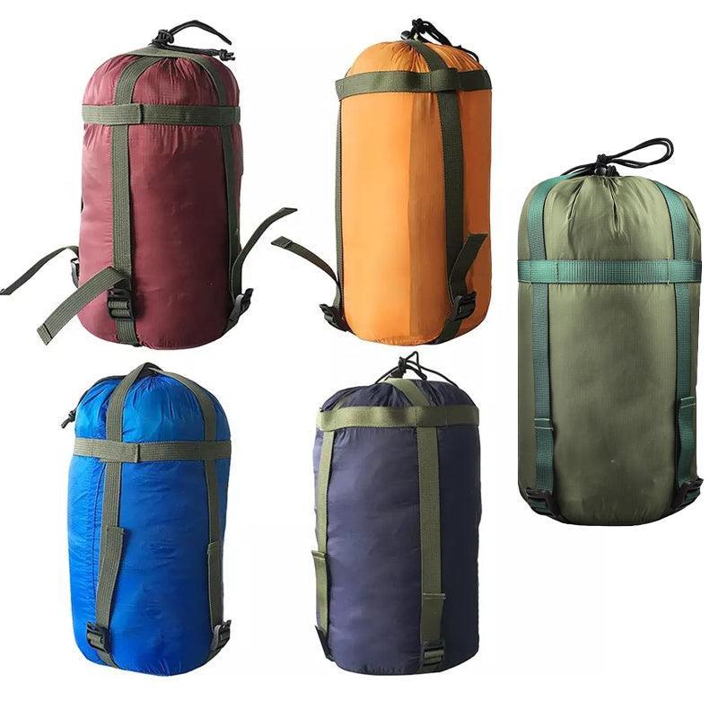 Camping Sleeping Bag Compression Sack Waterproof Outdoor Storage Bag - Army Green