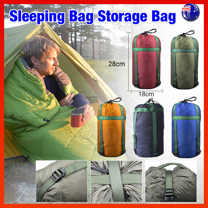 Camping Sleeping Bag Compression Sack Waterproof Outdoor Storage Bag - Lake Blue