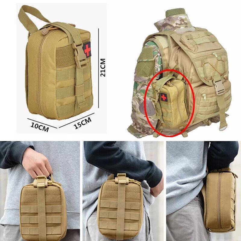 Tactical Molle Rip Away Emt Ifak Medical Pouch First Aid Kit Utility Bag Au Send - Army Green 5