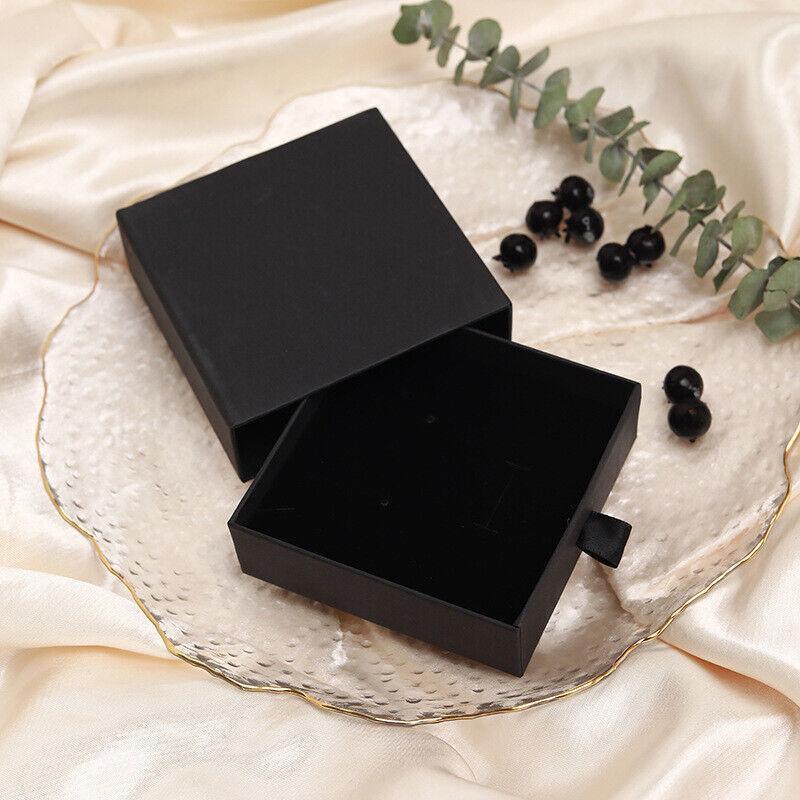 Cardboard Jewellery Gift Boxes Drawer Style Necklace Ring Earring Pendant Bracelet Case - Pink 3