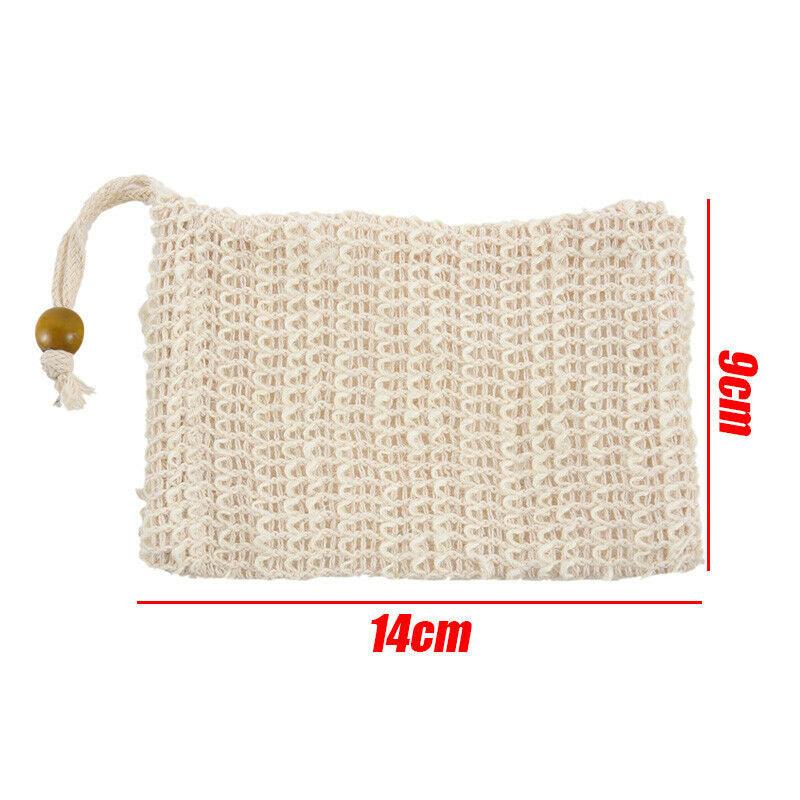 Flax Soap Saver Bag with Foaming Mesh and Drawstring for Exfoliating - 1PC 3