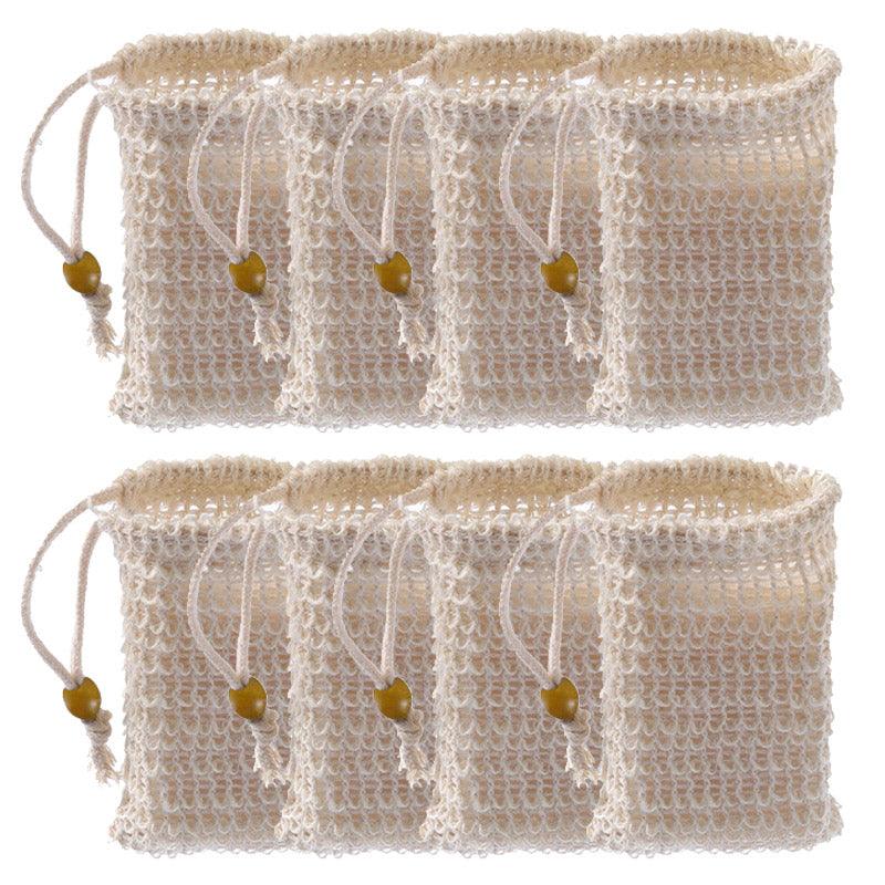 Flax Soap Saver Bag with Foaming Mesh and Drawstring for Exfoliating - 1PC 9