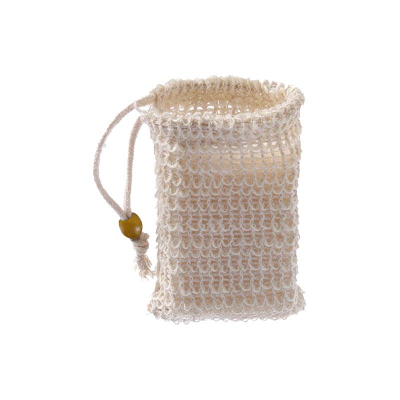 Flax Soap Saver Bag with Foaming Mesh and Drawstring for Exfoliating - 4PCS 6