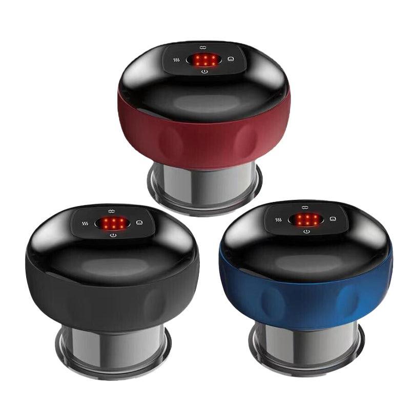 Electric Intelligent Vacuum Cupping Therapy Red Light Heating Body Slimming - Blue