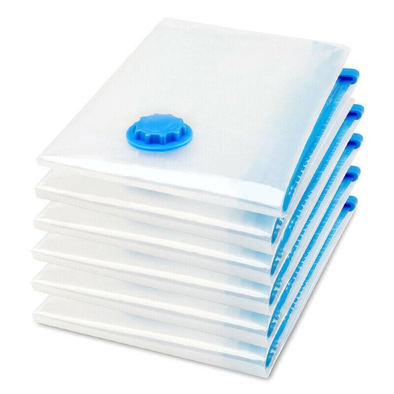 6PCS Vacuum Storage Bags Clothes Space Saver Organiser Seal Bags 4 Sizes - 50x70CM-6PCS 7