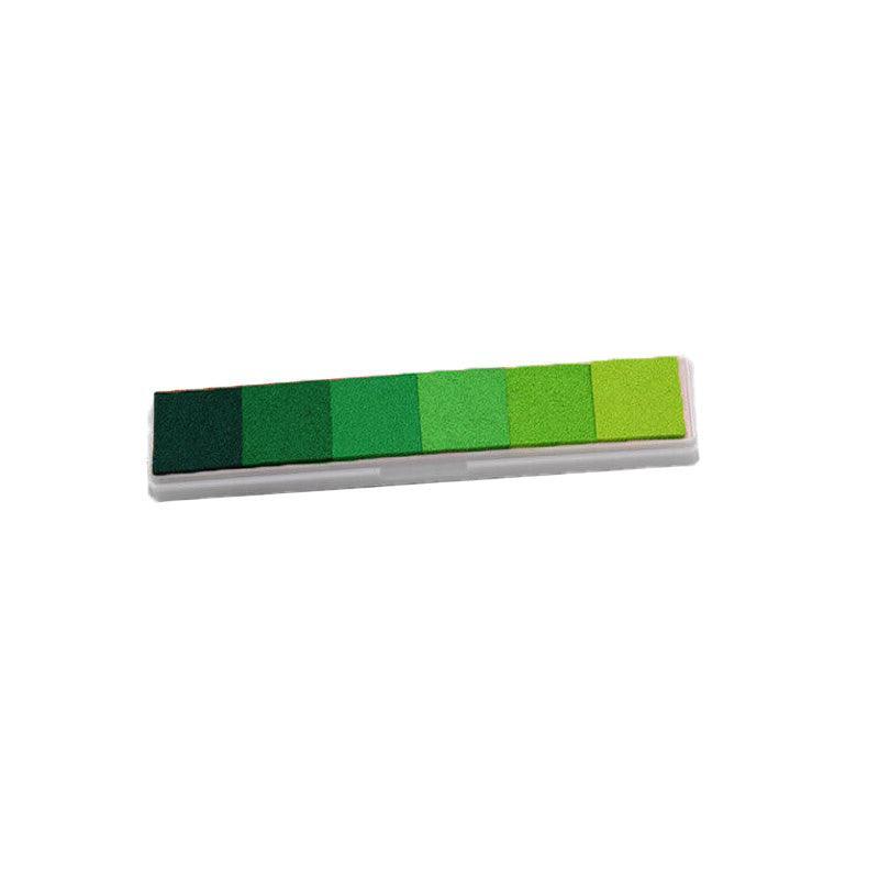Gradient Color Ink Pad Inkpad Rubber Stamp Water Based Diy Finger Print 10 Colours - S4 Green 9