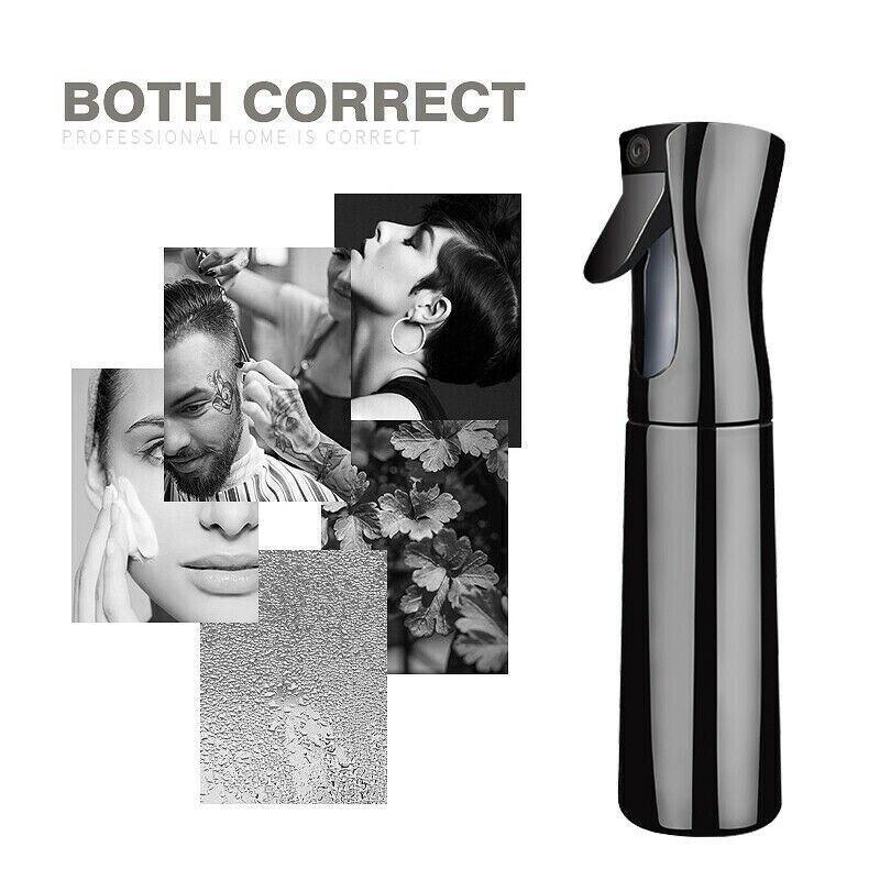 300ml Continuous Spray Bottle Ultra Fine Mist Dispenser Sanitizer Salon - Black&Transparents 4