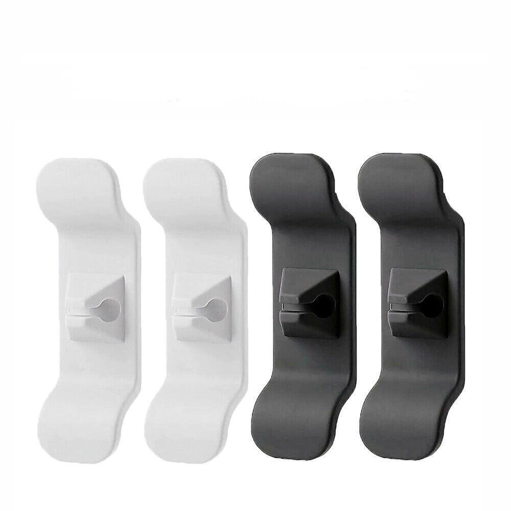 Cord Organizer Wrap Holder 4pcs Kitchen Appliance Cable Winder Adhesive Clip - 2PCS White+2PCS Black 9