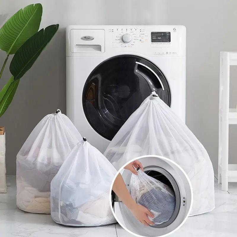 Drawstring Laundry Wash Bag Fine or Coarse Mesh Lingerie Delicate Clothes L - Coarse Mesh L 5