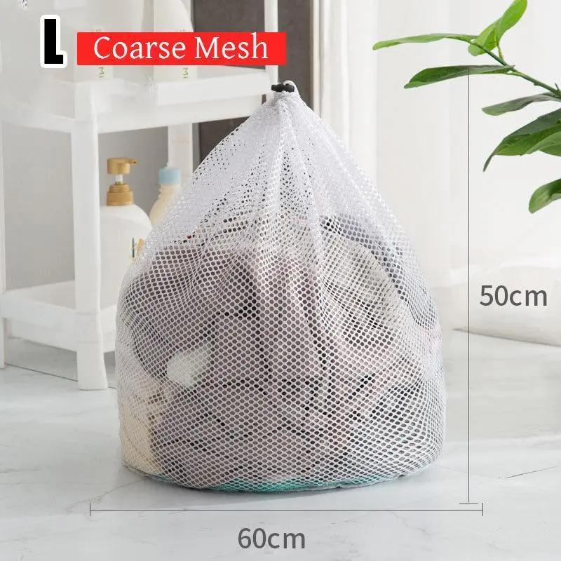 Drawstring Laundry Wash Bag Fine or Coarse Mesh Lingerie Delicate Clothes L - Coarse Mesh L 6