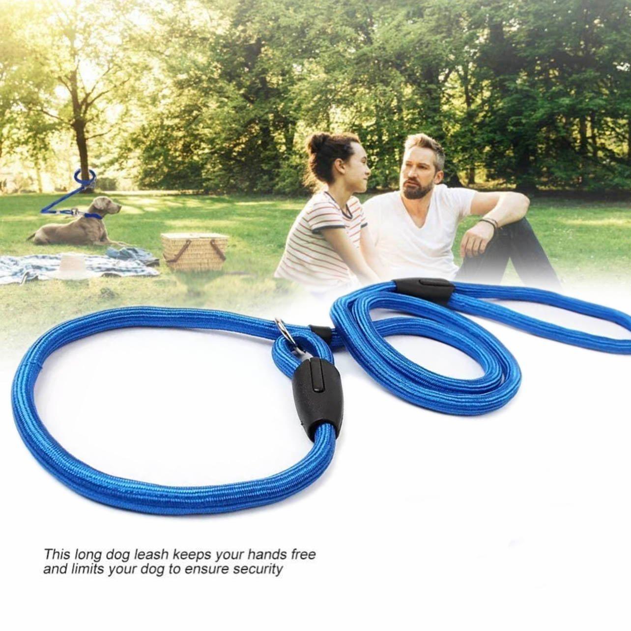 Dog Training Correction Leash Lead Cesar Puppy Pets Millan Slip Nylon Rope 10*140mm - Black 4