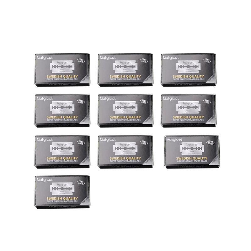Pack of 10 to 200 Super Stainless Razor Blades Double Edge for Shaving Use - 100PCS 10