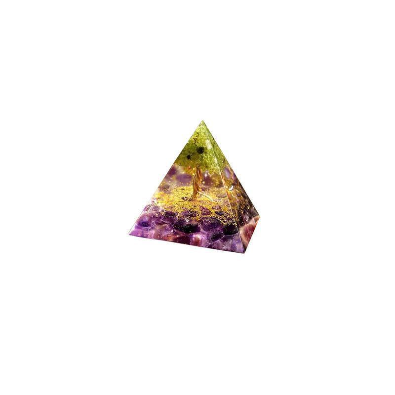 Amethyst Crystal Sphere Orgonite Pyramidamp Obsidians - Purple(50mmx50mm) 8