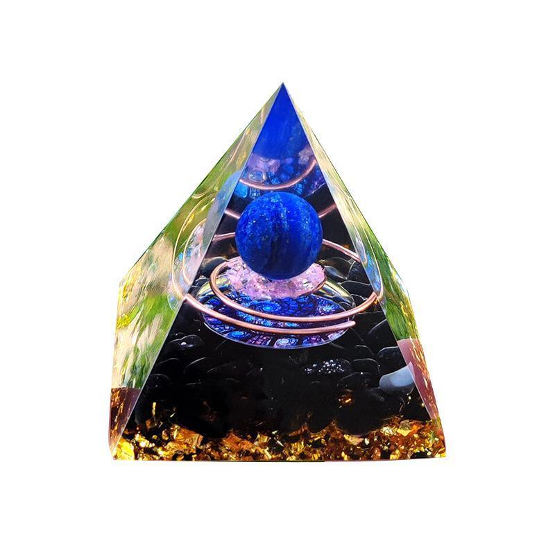 Amethyst Crystal Sphere Orgonite Pyramidamp Obsidians - Black Brown(60mmx60mm) 12