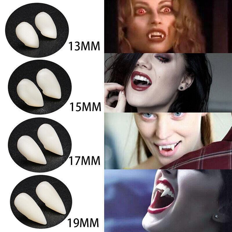 Cosplay Vampire Fangs Fake Teeth for Halloween Costume Party Dress Up 2PCS Prop Set - 17mm-1Piar 4