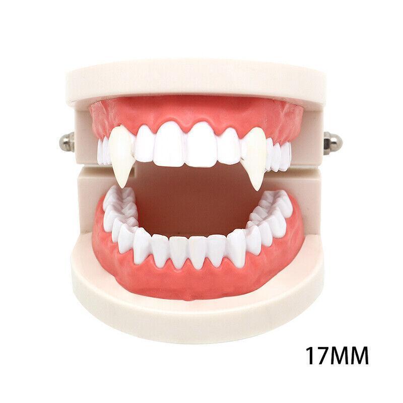 Cosplay Vampire Fangs Fake Teeth for Halloween Costume Party Dress Up 2PCS Prop Set - 19mm-1Piar 5