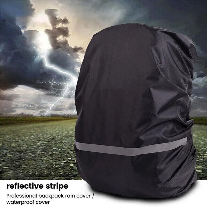 XS Outdoor Foldable Backpack WaterProof Rain Cover Rucksack Camping Travel Bag - Black 4