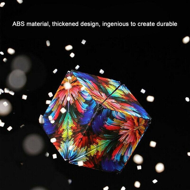Variety Changeable Magnetic Magic Cube 3D Hand Flip Puzzle Anti Stress Toys Gift - Colourful Pattern 3