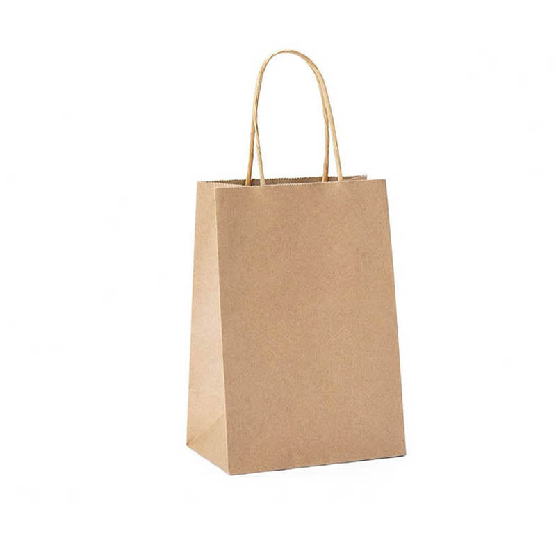 50X Kraft Paper Bags Gift Shopping Carry Craft Brown Bag With Handles - S-15cmx21cmx8cm 7