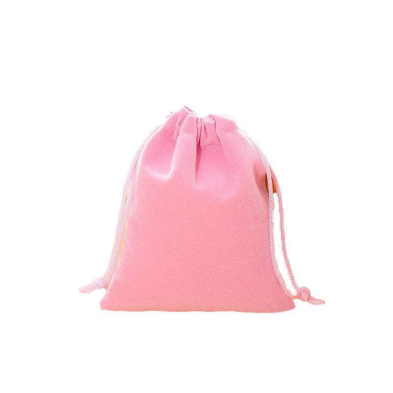 50X Small Velvet Cloth Drawstring Bags Gift Bag Jewelry Ring Pouch Earring Favor 7x9 - Pink 8
