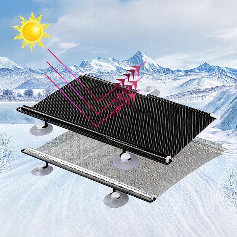 Silver Roller Blinds Suction Cup Sunshade Blackout Curtains Car Home Window Curtains - 45 X 125 CM 5