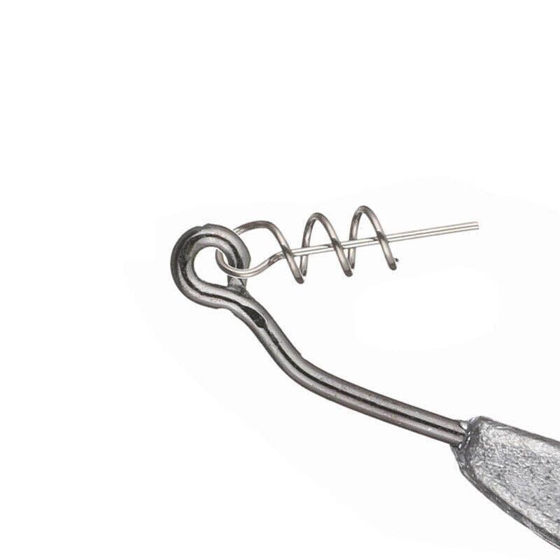 Weedless Jighead Hook Swimbait Worm Fishing Lure Wide Gap Single Barbed Spinner - 3/0# 3