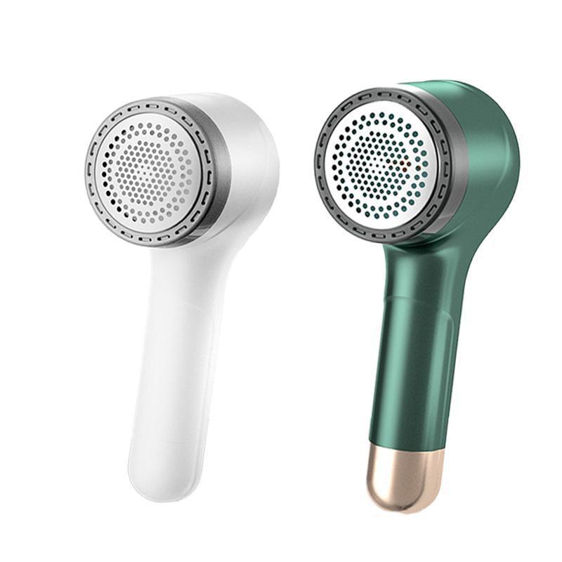 Rechargeable Fabric Lint Remover Electric Clothes Shaver White Green Replacement Blade - Green