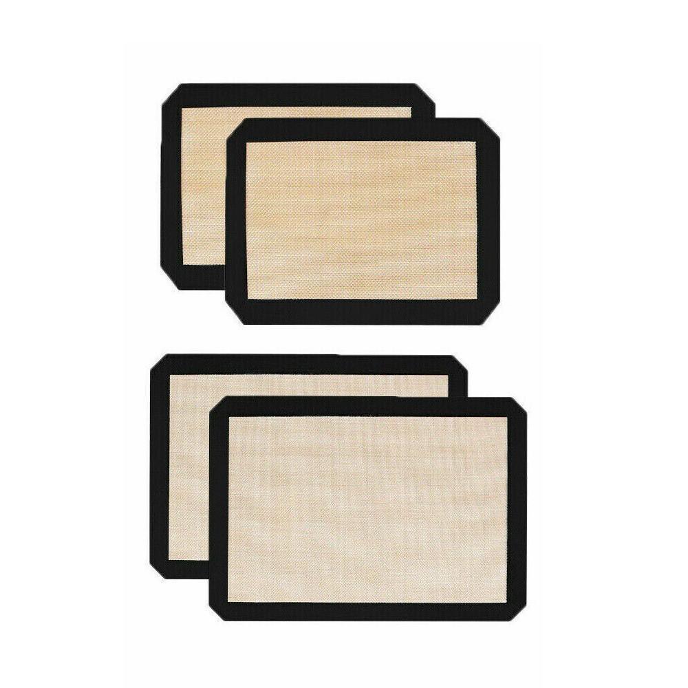 New Non-Stick Silicone Baking Mat Large Scale Cake Emarle Silicon Bakeware Dough - Black 2PCS(2*60X40CM) 9