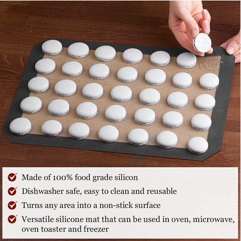New Non-Stick Silicone Baking Mat Large Scale Cake Emarle Silicon Bakeware Dough - Grey 2PCS(2*60X40CM) 3