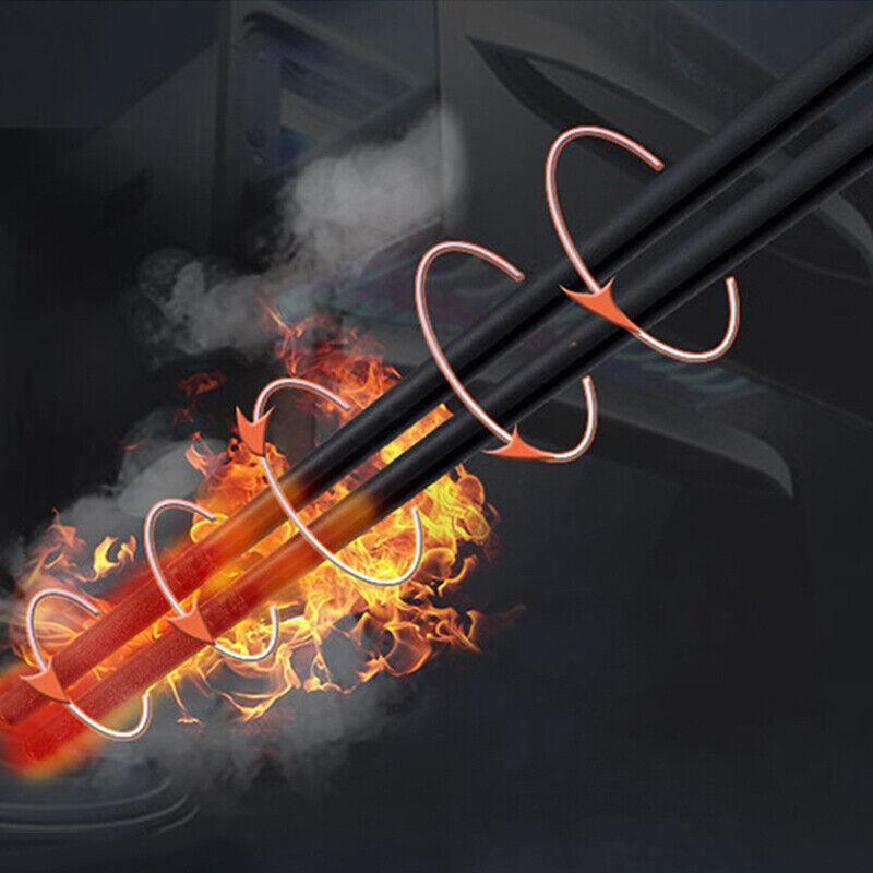 10Pairs Premium Fiberglass Reusable Chopsticks - Dishwasher Safe - Silver-2 3