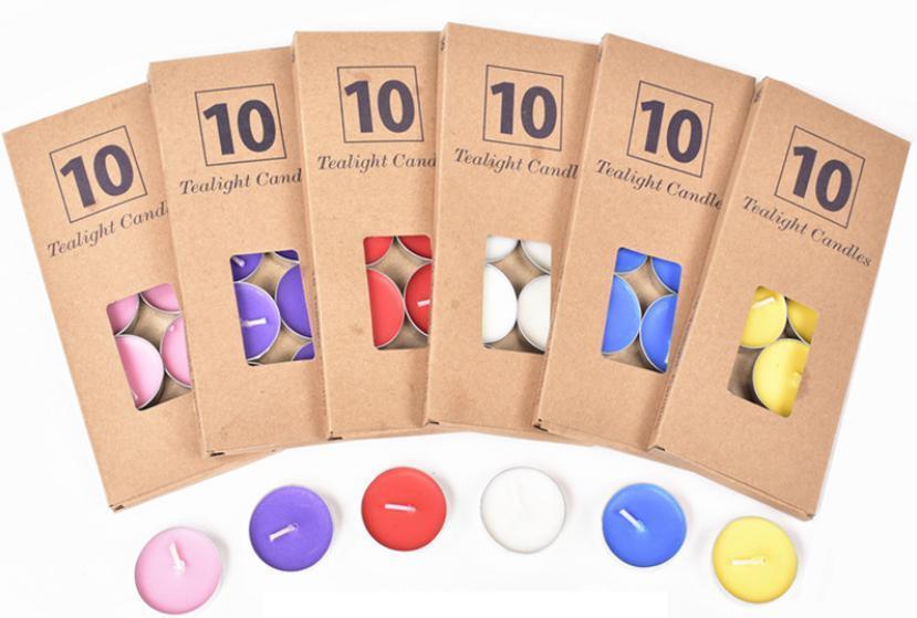 Tealight Candles 10 or 50 Pack Unscented Long Burning for Wedding Party Decor - White- 2 Hours10PCS 5