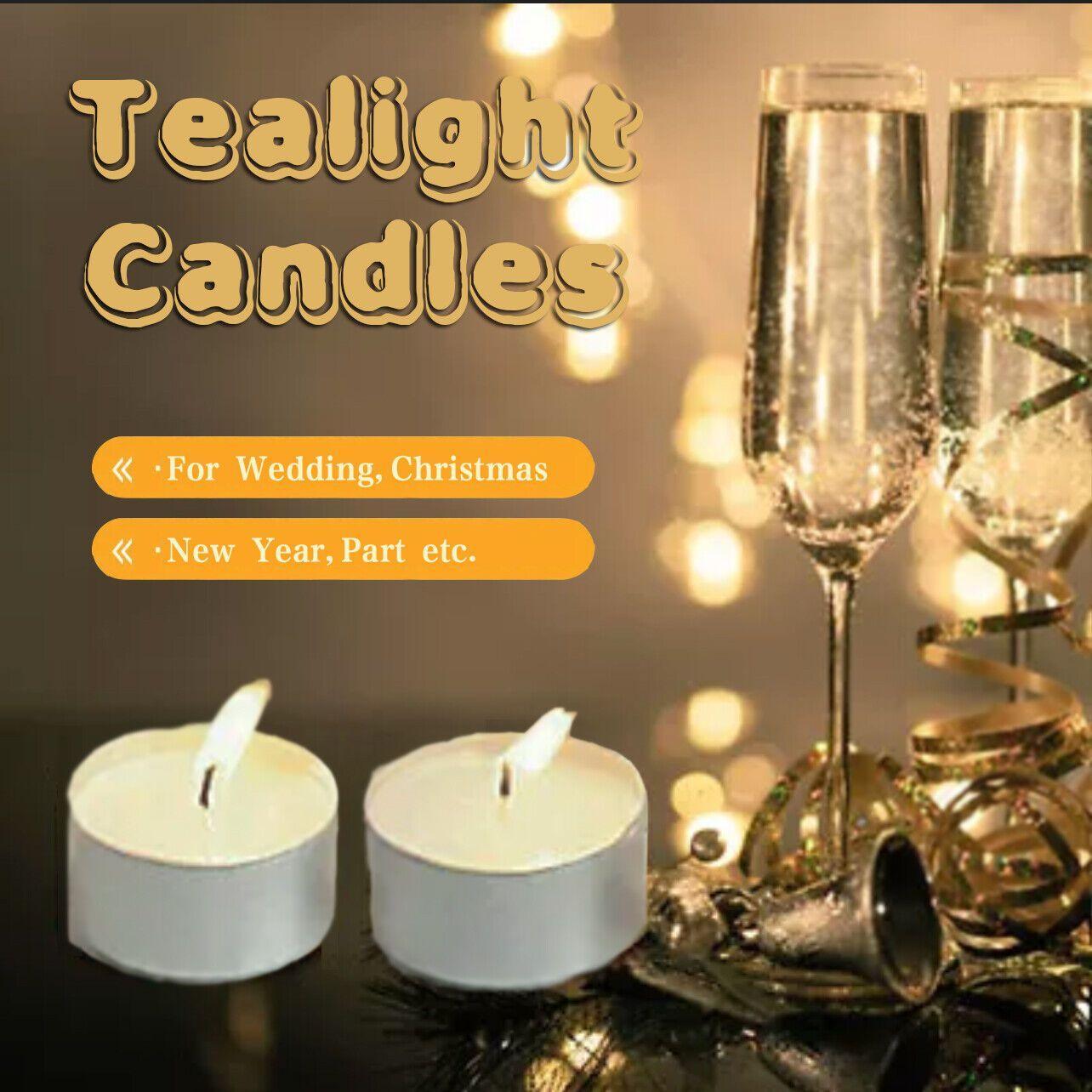Tealight Candles 10 or 50 Pack Unscented Long Burning for Wedding Party Decor - Red- 2 Hours10PCS
