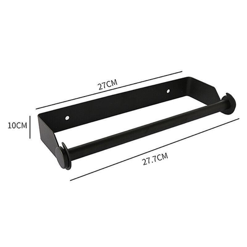 Paper Towel Holder Under Cabinet Wall Mount Stainless Steel Rack Kitchen - Silver 3