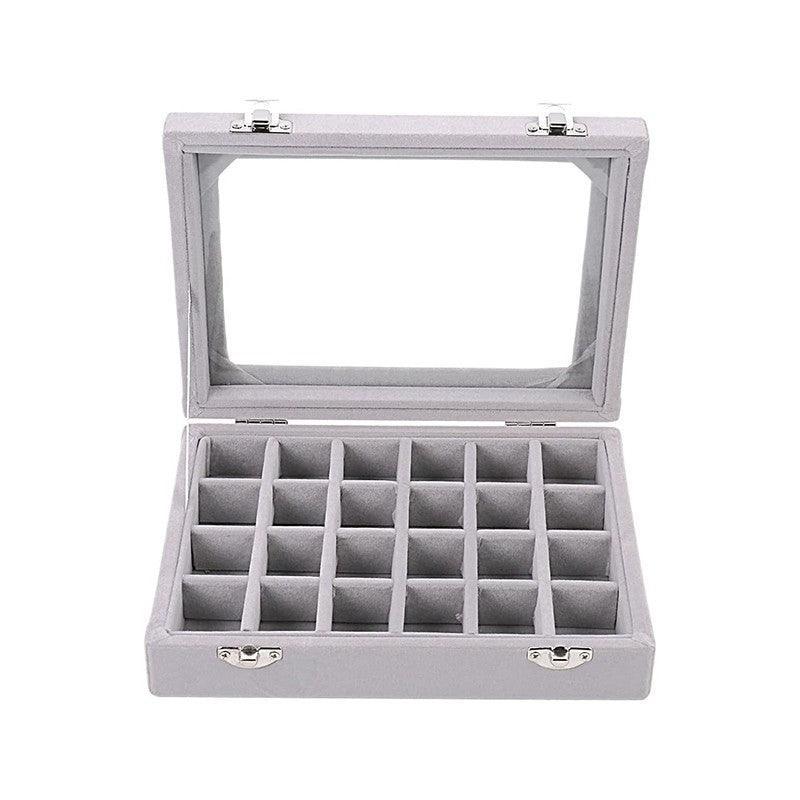 Velvet Earring Jewelry Display Hanger Organizer Box Holder Storage Case Au Stock - Grey 6