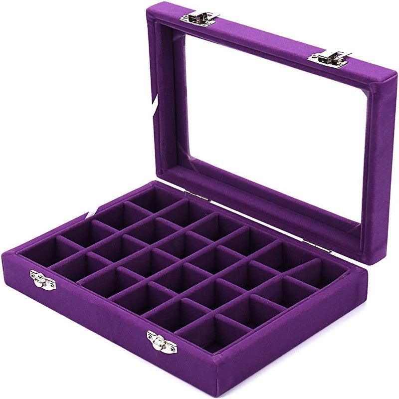 Velvet Earring Jewelry Display Hanger Organizer Box Holder Storage Case Au Stock - Rose Red 8
