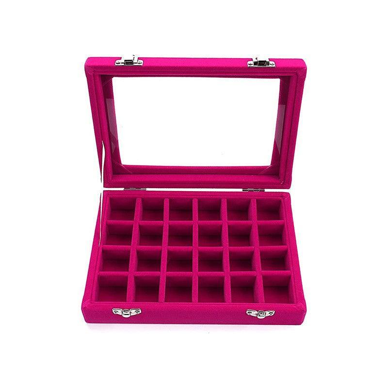 Velvet Earring Jewelry Display Hanger Organizer Box Holder Storage Case Au Stock - Black 3