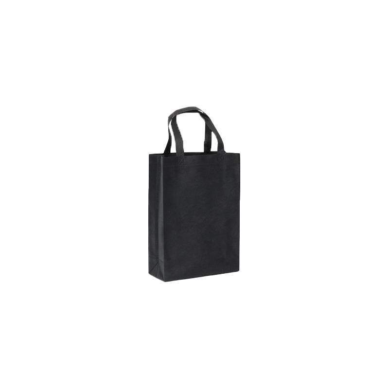 100PCS Reusable Non Woven Shopping Bags Eco Friendly Washable Tote Bags Black - 41X35X12CM 9