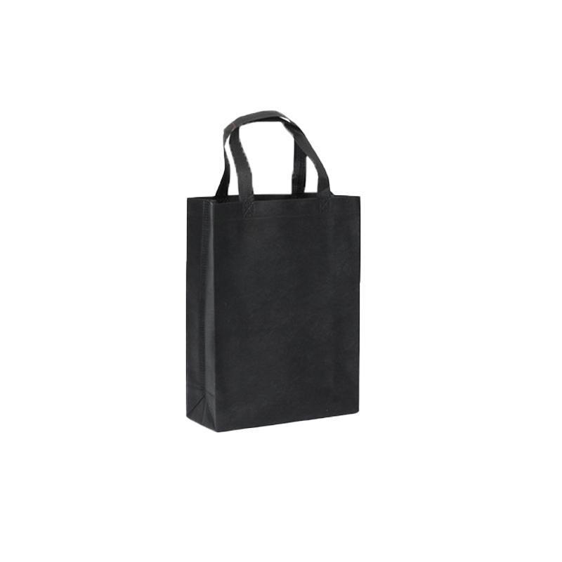 100PCS Reusable Non Woven Shopping Bags Eco Friendly Washable Tote Bags Black - 41X35X12CM 10
