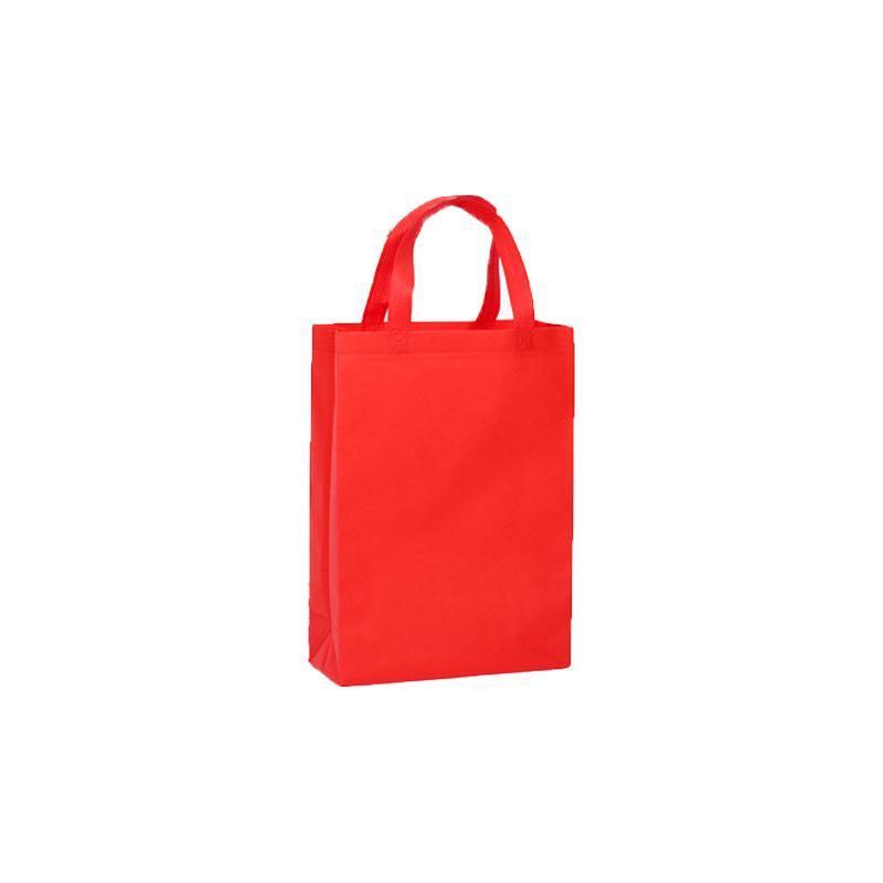 100PCS Reusable Non Woven Shopping Bags Eco Friendly Washable Tote Bags Red - 38X30X10CM 11