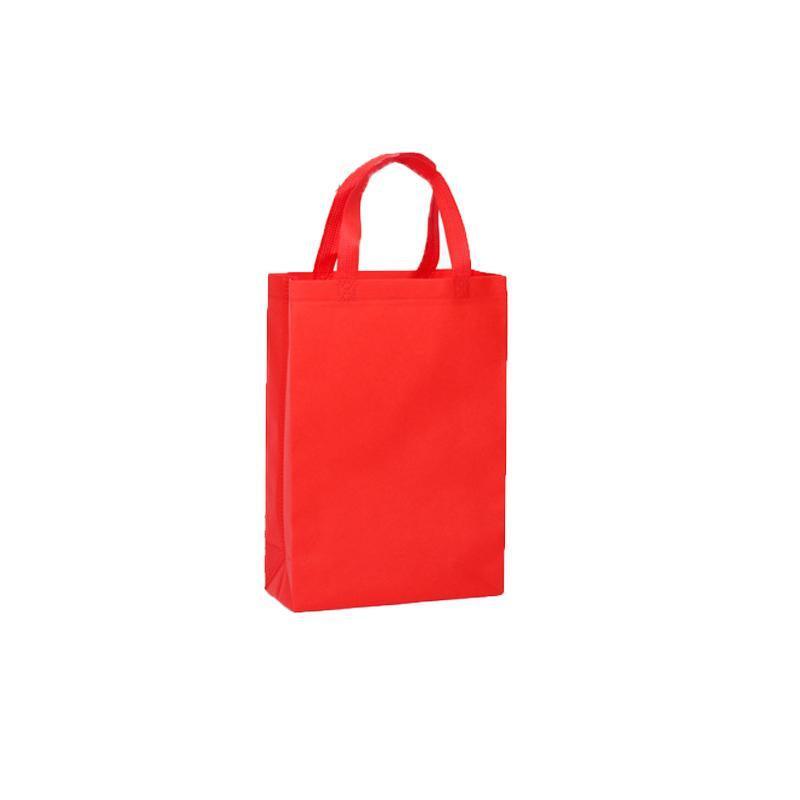 100PCS Reusable Non Woven Shopping Bags Eco Friendly Washable Tote Bags Red - 41X35X12CM 10